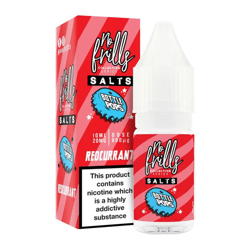 NO FRILLS SALTS - BOTTLE POPS: REDCURRANT NIC SALT 10ML - Cream Of Croydon / Urban Vapez