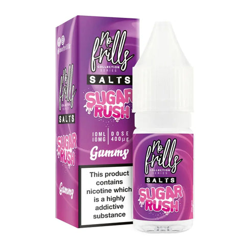 NO FRILLS SALTS - SUGAR RUSH: GUMMY NIC SALT 10ML - Cream Of Croydon / Urban Vapez